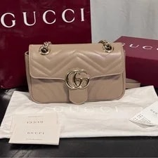 Gucci — Gucci GG Marmont Spring Clip Flap V Mini - Unused #E0M2YR — Handbag — resale