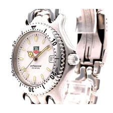 Tag Heuer — TAG Heuer WG1112 Professional 200m Quartz Steel Date White Dial Bracelet — Watch — resale
