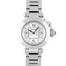 Cartier — Cartier Miss Pasha W3140007 SS 27mm Silver Dial Free Wristw — Watch — resale