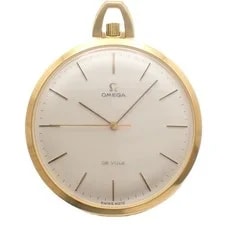 Omega — Omega de Ville Pocket , Manual Winding, 3-Hand Model, Gold GP, Silver Dial — Watch — resale