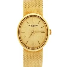 Patek Philippe — Patek Philippe Ellipse Champagne 18K Yellow Gold 20mm Manual 3351 — Watch — resale