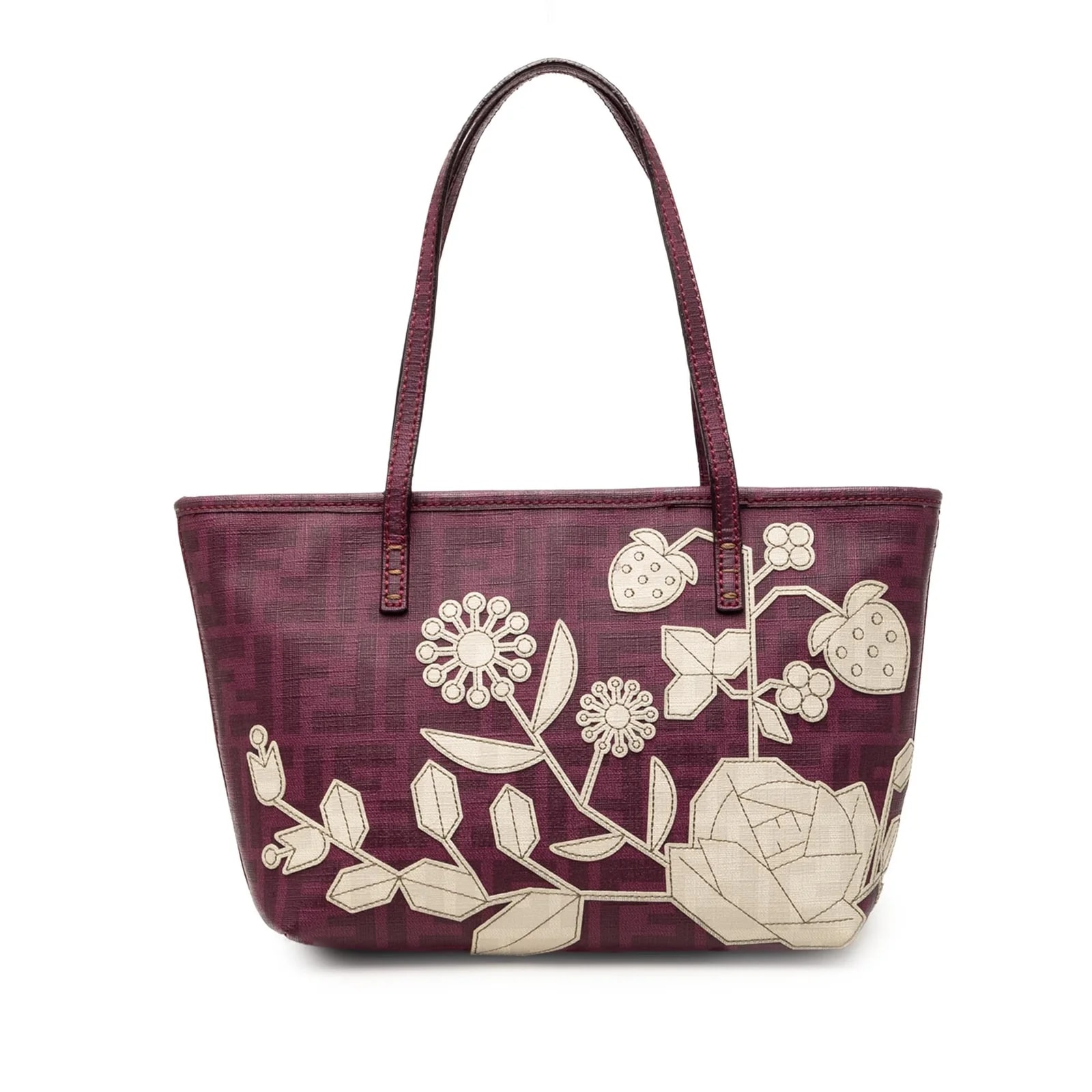 Fendi — Small Floral Embroidered Spalmati Roll — Handbag — resale