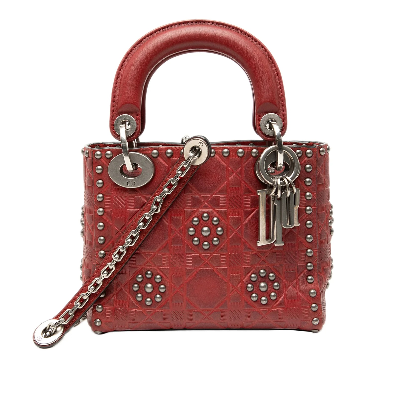 Dior — Mini Embossed Studded Flower Lady Dior — Handbag — resale