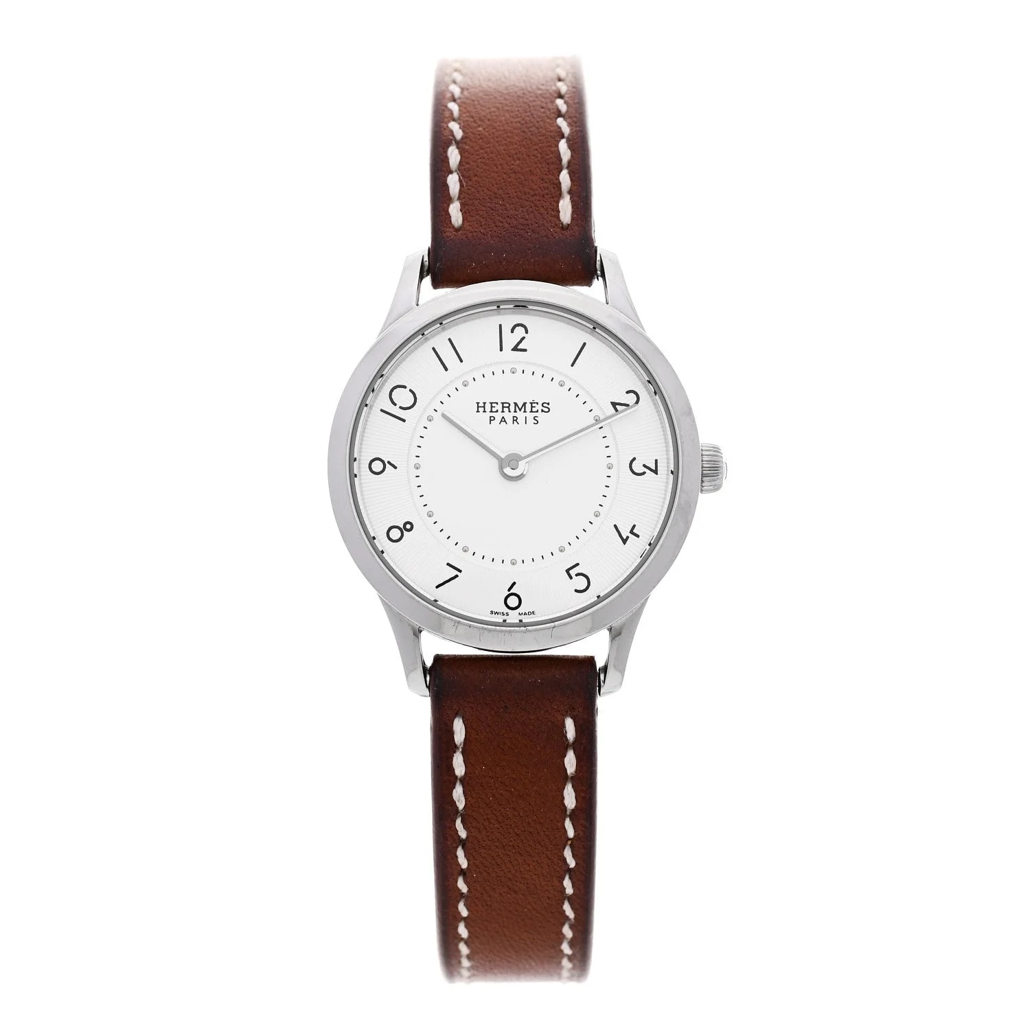 Hermès — Stainless Steel Barenia 25mm Slim d'Hermes Quartz Fauve — Watch — resale