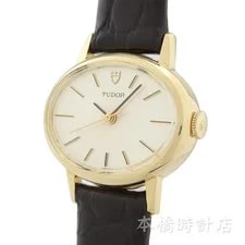 Tudor — Tudor 12076 K18YG Silver Horizontal Oval Manual Wind Tu — Watch — resale