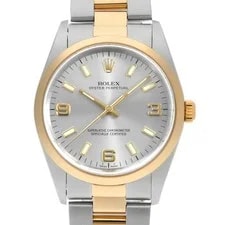 Rolex — Rolex Oyster Perpetual 14203M Gray 369 White Bar Y Number Second Hand — Watch — resale