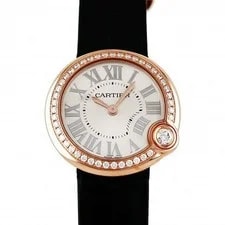 Cartier — Cartier Ballon Bleu WJBL0005 Pink Gold Leather Diamond 30.0mm Quartz #YKW368 — Watch — resale