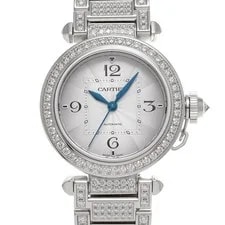 Cartier — Cartier Pasha WJPA0014 ( 4328) 35mm White Gold Silver #WW3280 — Watch — resale