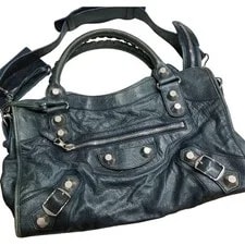 Balenciaga — Balenciaga City 2Way Motorcycle Dark Vtg Auth Italy — Handbag — resale