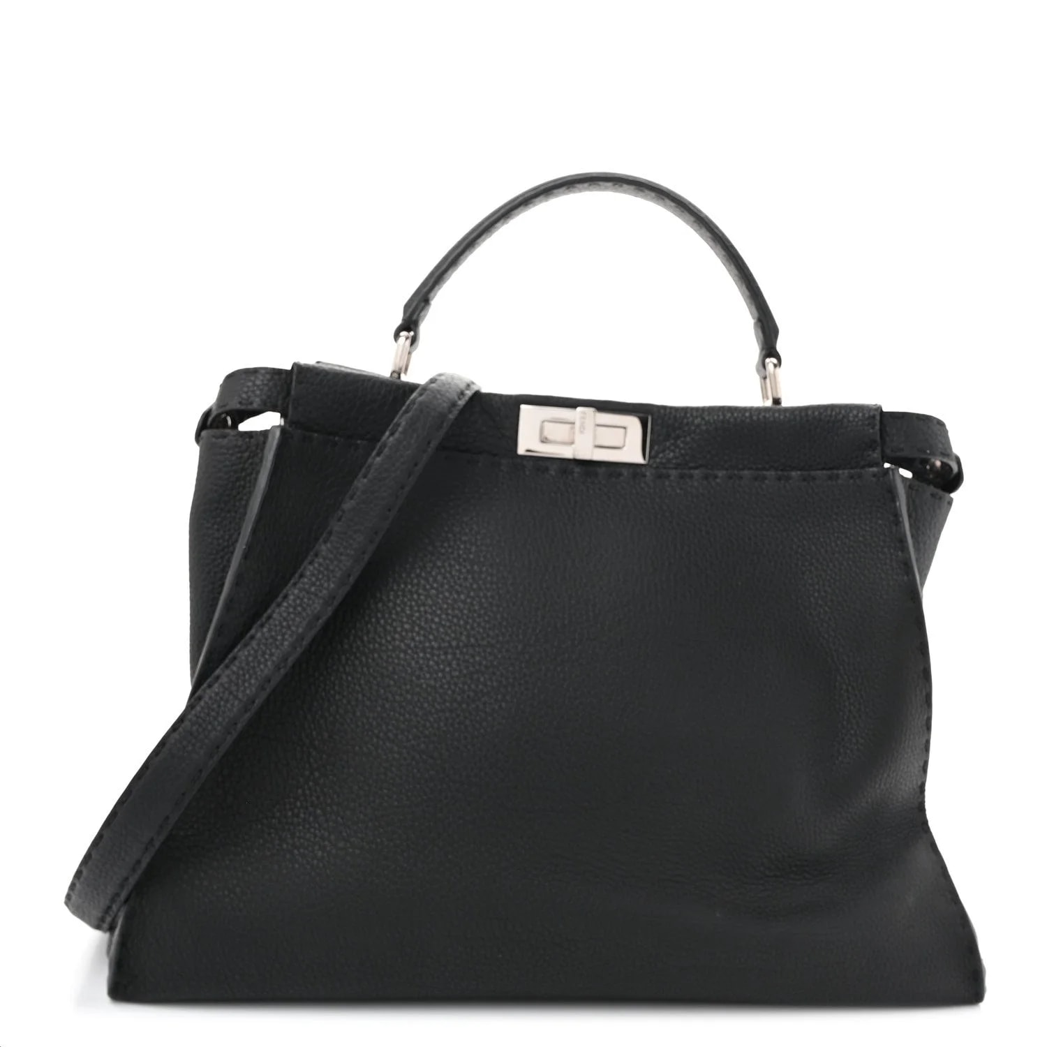 Fendi — Cuoio Romano Large Peekaboo Iconic Satchel Mou — Handbag — resale