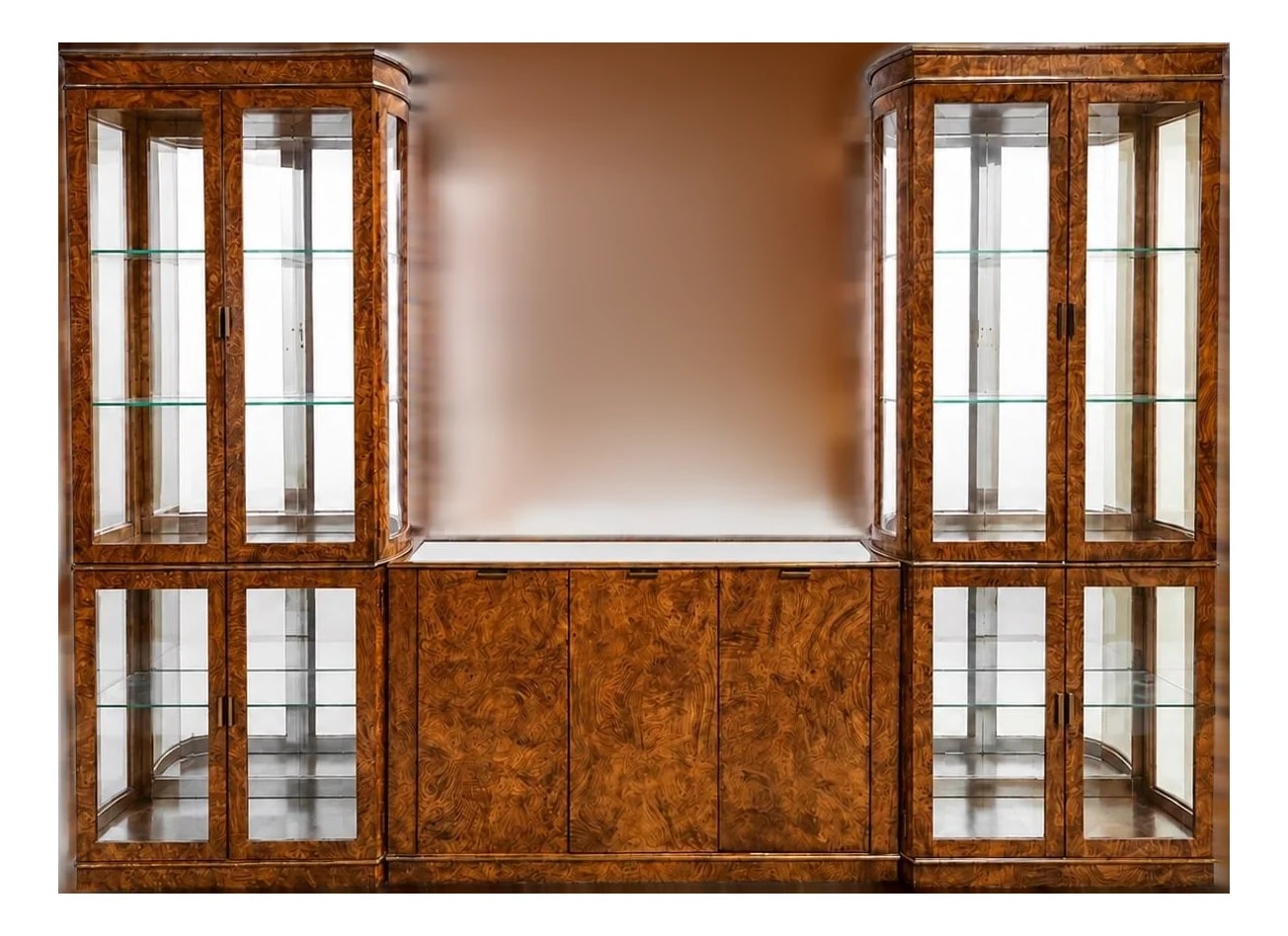 American of Martinsville — 3 Piece American of Martinsville Burl Wall Unit — Furniture — resale