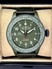 IWC — 2024 IWC Timezoner Top Gun Woodland Pilot's 46mm IW395601 Ceramic Green Dial — Watch — resale