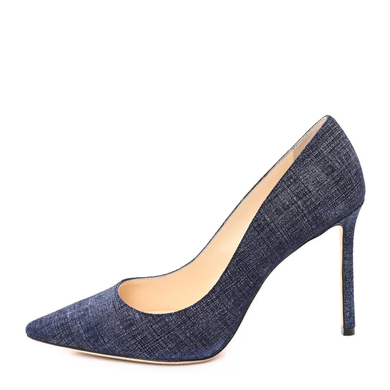 Jimmy Choo — Pointy Toe Romy 100 37.5 Light — Designer Shoe — resale