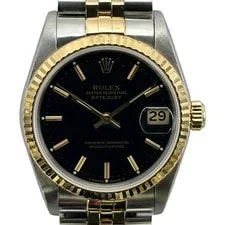 Rolex — Rolex Datejust 68273 31mm Gold Black Dial Automatic OKW3099 — Watch — resale