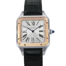 Cartier — Cartier Santos W2SA0037 Stainless Steel / 18K Pink Gold / Leather #TZW240 — Watch — resale