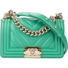 Chanel — Chanel Chevron Boy Single Flap Crossbody Coco CC — Handbag — resale