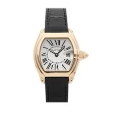 Cartier — Cartier Roadster Yellow Gold Quartz Tonneau Silver Dial Strap W62018Y5 — Watch — resale