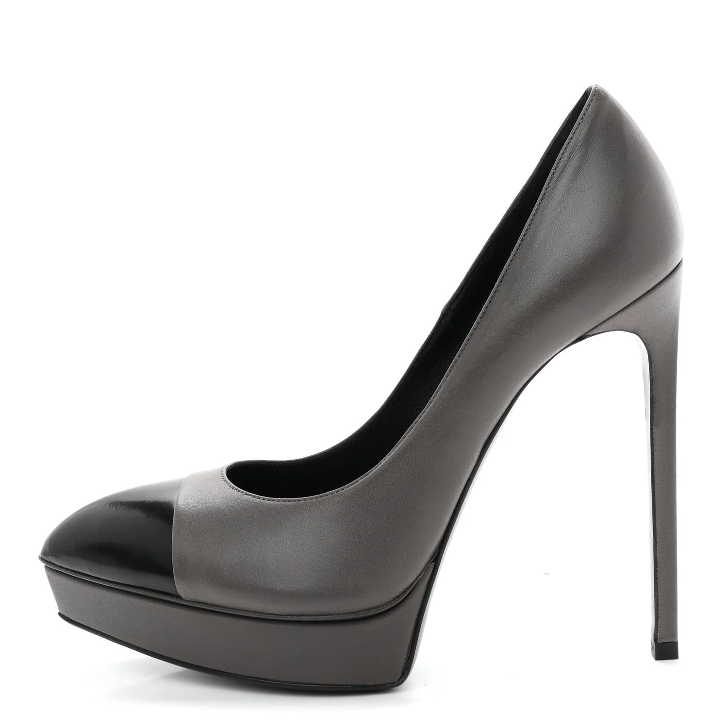Saint Laurent — Cap Toe Janis 105 Platform 39.5 — Designer Shoe — resale