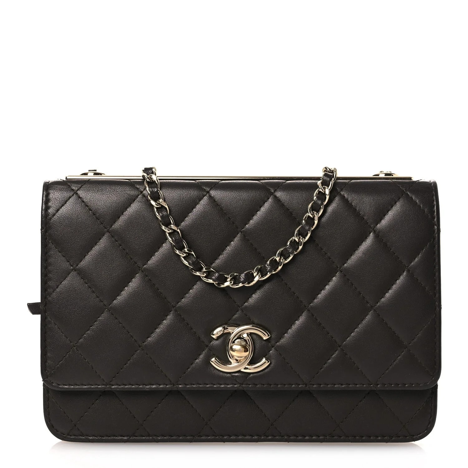 Chanel — Quilted CC Wallet on Chain WOC Dark — Handbag — resale