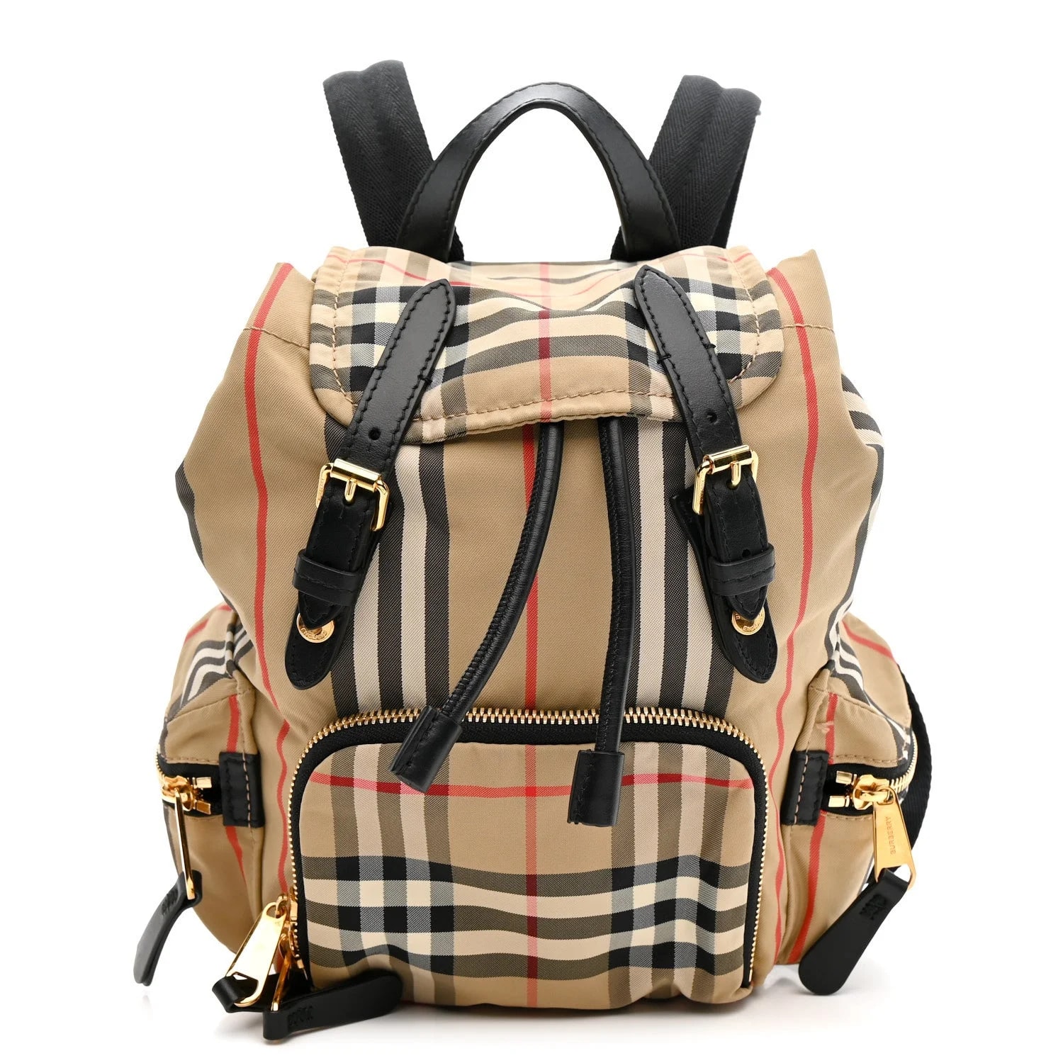 Burberry — Check Medium Rucksack Backpack Antique — Handbag — resale