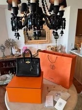 Hermès — Hermès Birkin 35 – Shiny Porosus , , Dust , Hermes Spa — Handbag — resale