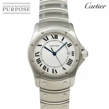 Cartier — Cartier Santos Rond MM W20027K1 White Dial Quartz 90317539 — Watch — resale
