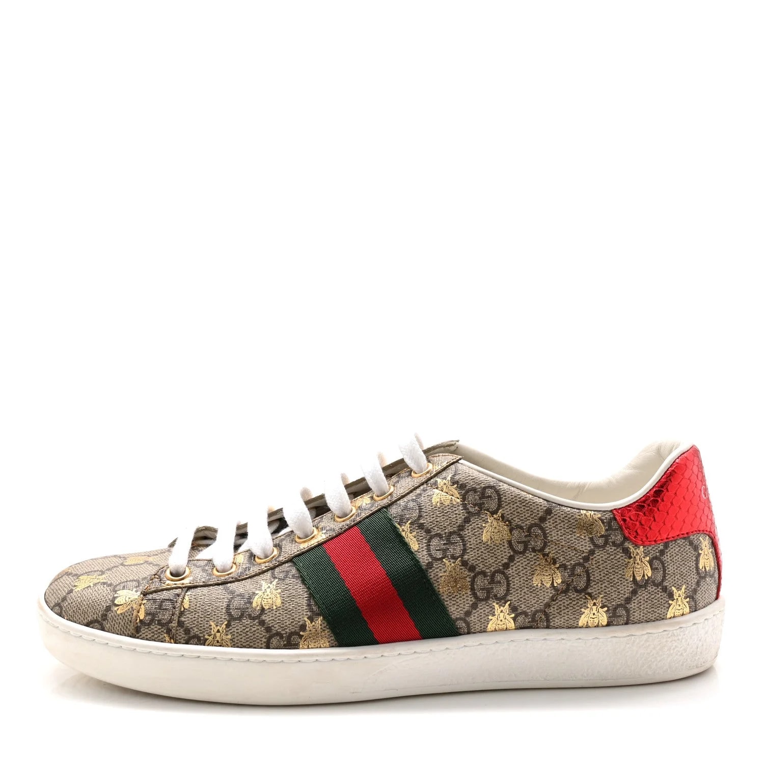 Gucci — Bees Ayers Web Ace 38.5 Oro — Sneaker — resale