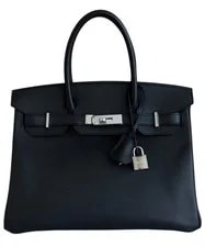 Noir — Hermes Birkin 30 Epsom Palladium — Handbag — resale