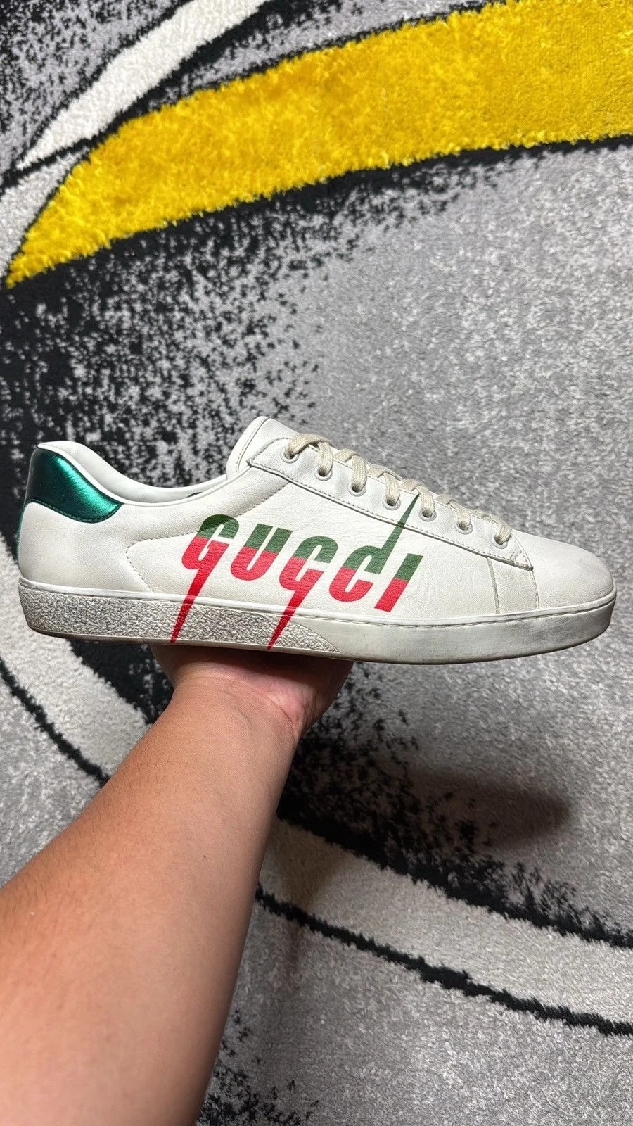 Gucci — Gucci Ace Blade Distressed — Sneaker — resale