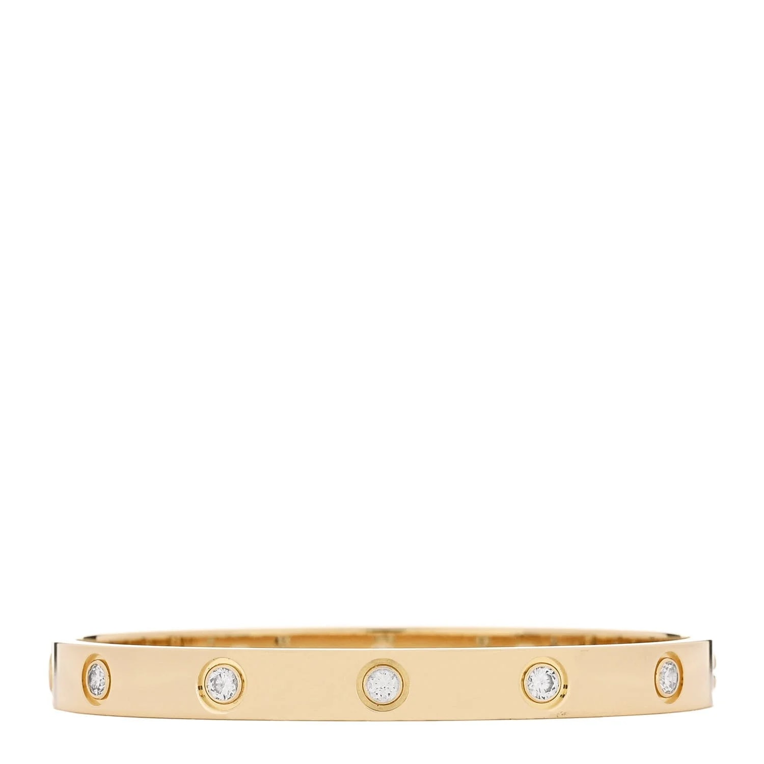 Cartier — 18K Yellow Gold 10 Love Bracelet 16 — Jewelry — resale