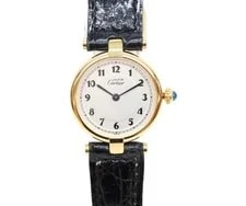 Cartier — Cartier 925 Must Ventome Vermeil SM Arabic Quartz Watches Gold/Silver Dial — Watch — resale