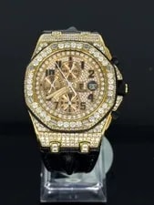 Audemars Piguet — Authentic Audemars Piguet Royal Oak Rose Gold 41mm – Iced Out Diamond — Watch — resale