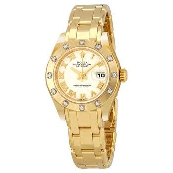 Rolex — Lady-Datejust Pearlmaster White Dial 18K Yellow Gold Automatic 80318WRPM — Watch — resale