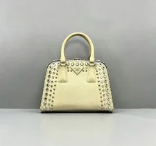 Prada — Prada Mini Pyramid Satchel Pale Crossbody — Handbag — resale