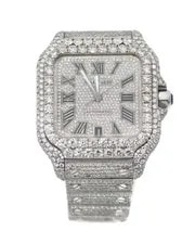 Cartier — Cartier Santos Large Diamond Stainless Steel WSSA0030 — Watch — resale