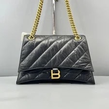 Balenciaga — Balenciaga Crush Med Crinkled /Crossbody Duty Paid — Handbag — resale