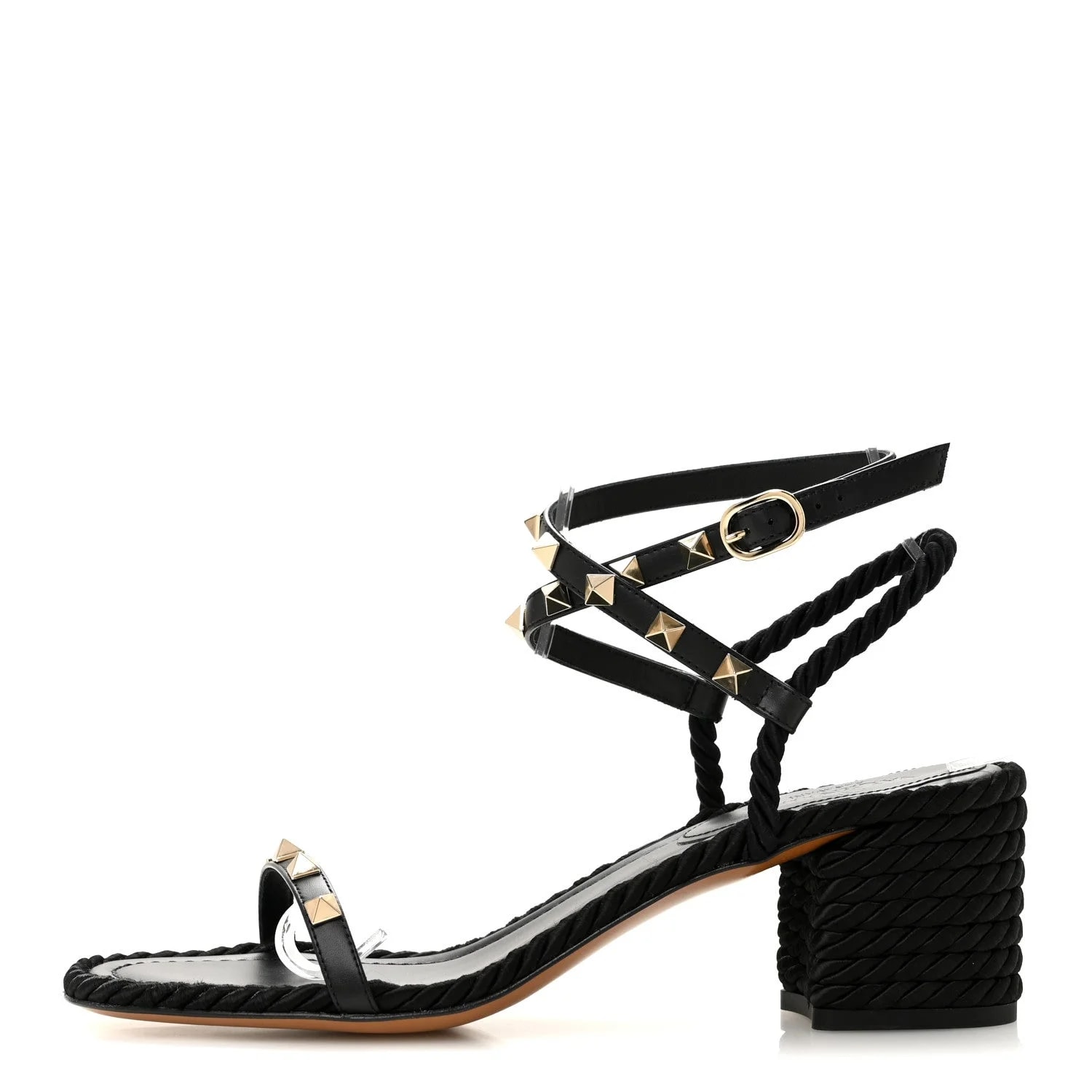 Valentino Garavani — Rockstud Torchon Rope 65mm 39 — Designer Shoe — resale