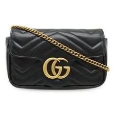 Gucci — Gucci GG Marmont Super Mini Chain Pochette Leathe — Handbag — resale
