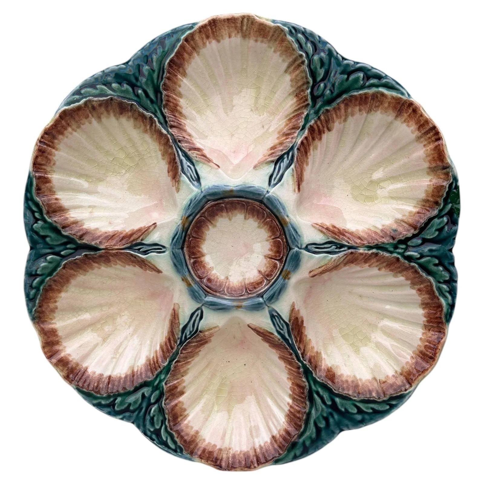 Majolica Oyster Plate, Sarreguemines, Circa 1870 — Furniture — resale
