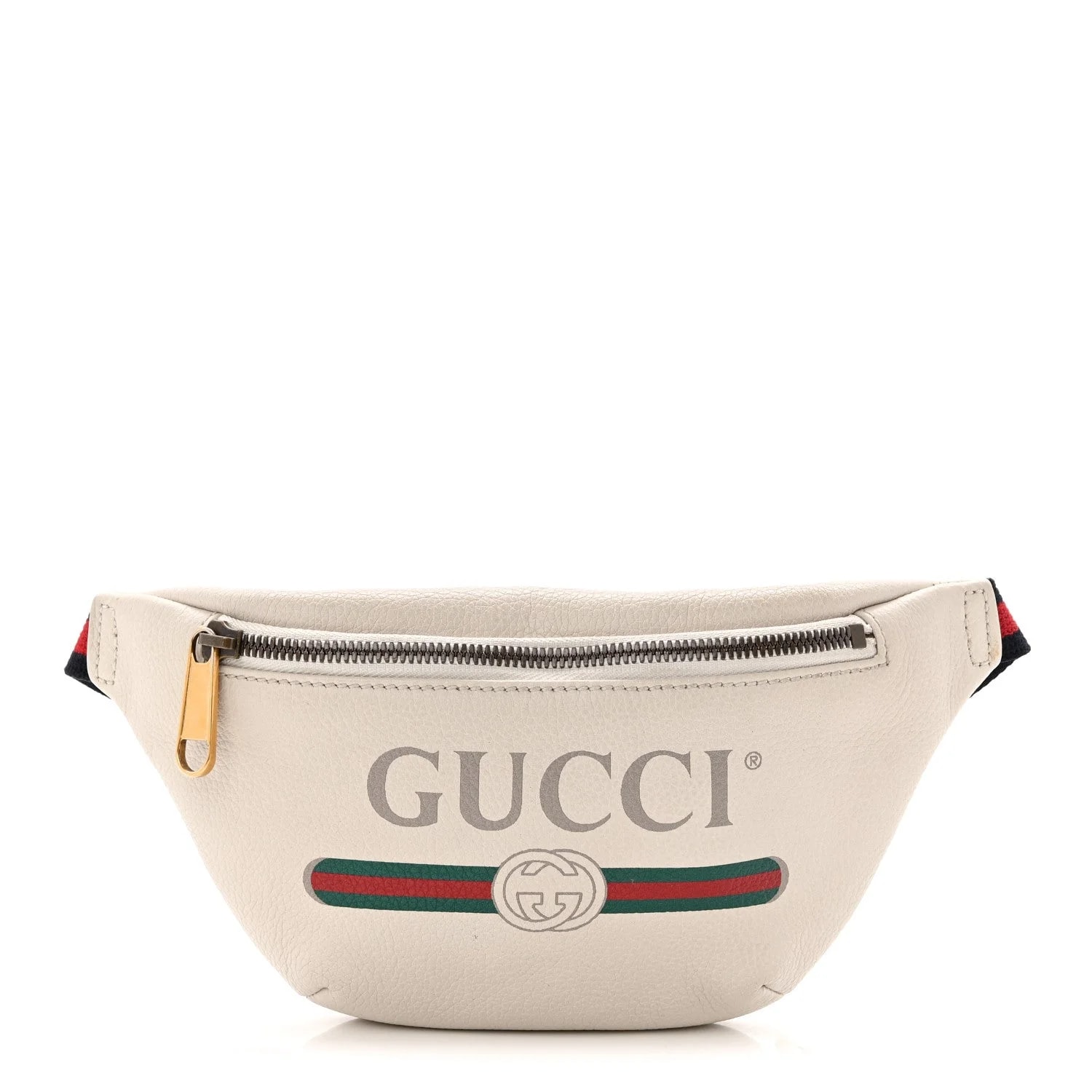 Grained Small Logo Belt