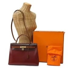 Hermès — Hermes Kelly 32 Sellier Tricolore Boxcarf □F 2018 H — Handbag — resale