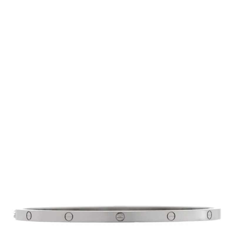Cartier — 18K White Gold Small Love Bracelet 19 — Jewelry — resale