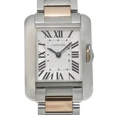 Cartier — Cartier Tank W5310036 Stainless Steel / K18 Pink Gold 23mm Silver Dial #NW1712 — Watch — resale