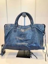 Balenciaga — Balenciaga City Metallic 2-Way Satchel Auth — Handbag — resale