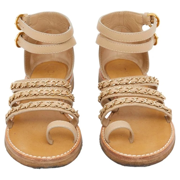 Chanel — Chanel Sandales FR36.5 Chains Classic UK4 US6 Box — Designer Shoe — resale