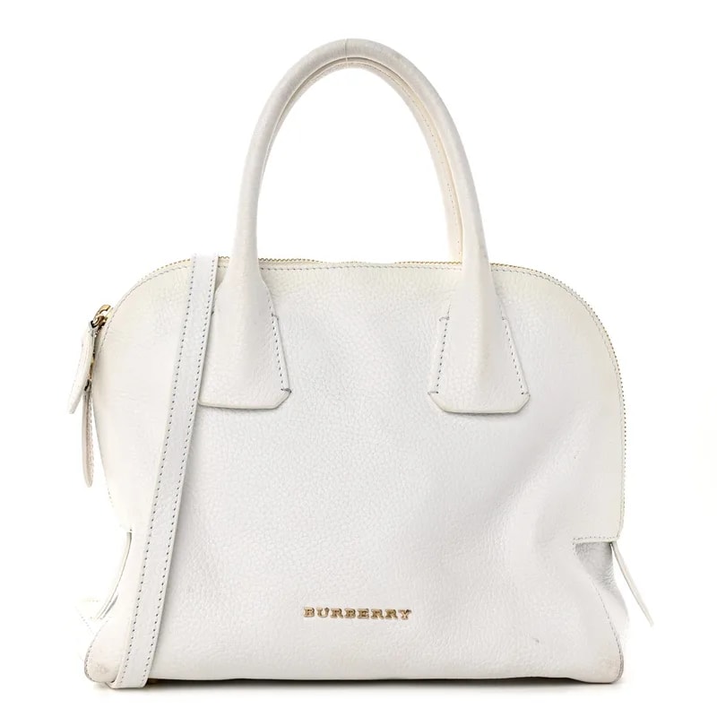 Burberry — London Grainy Small Greenwood Bowling — Handbag — resale