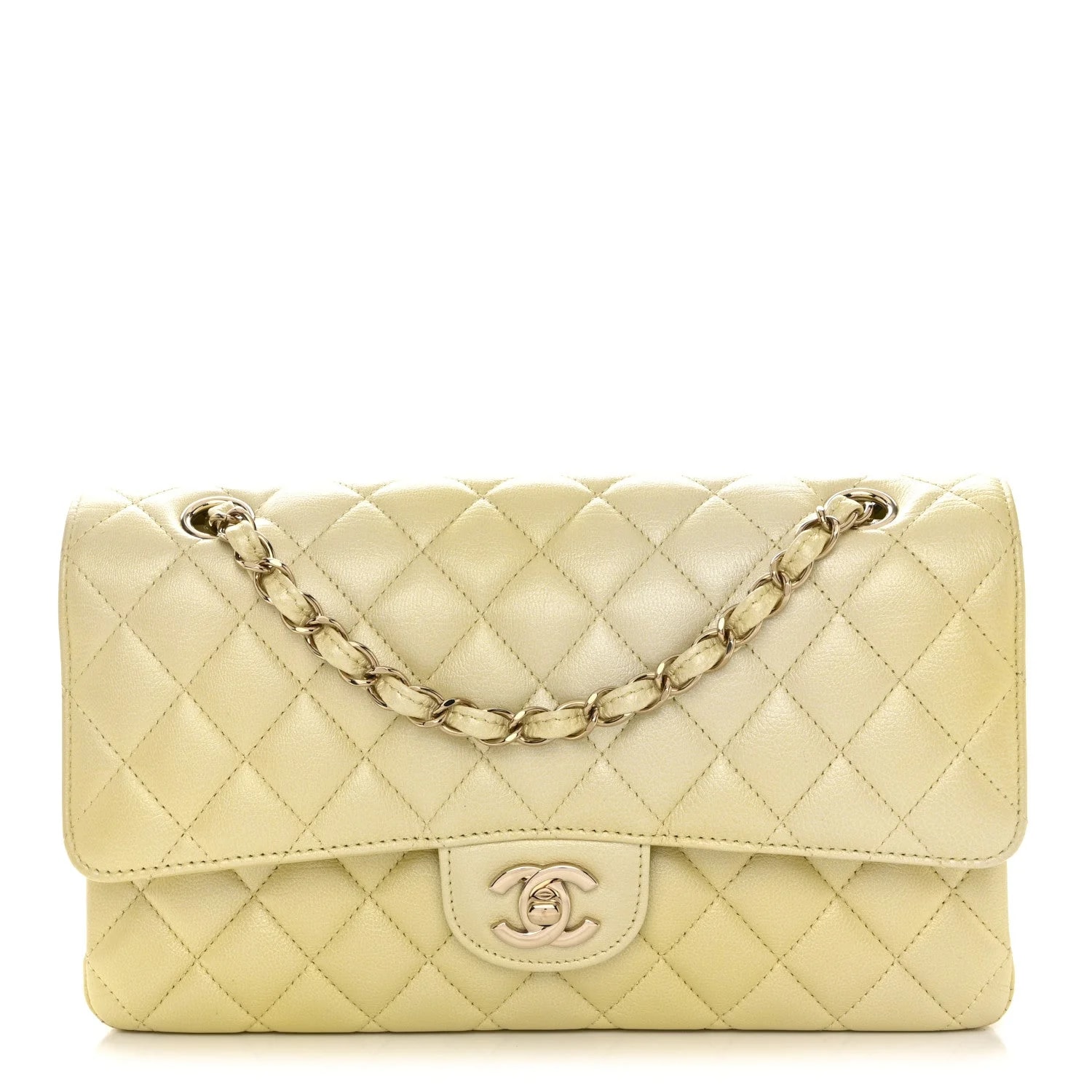 Chanel — Cloudy Pearly Medium Double Flap Light — Handbag — resale
