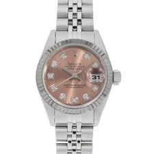 Rolex — Rolex Datejust 10P Diamond 69174G Pink U Number Second Hand — Watch — resale