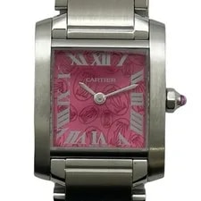 Cartier — Cartier Tank Française SM 2006 Christmas Collection W51030Q3 Raspberry Pink — Watch — resale