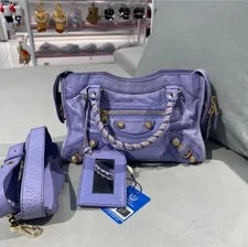 Balenciaga — Authentic Balenciaga Mini City Oil Wax -Tone — Handbag — resale